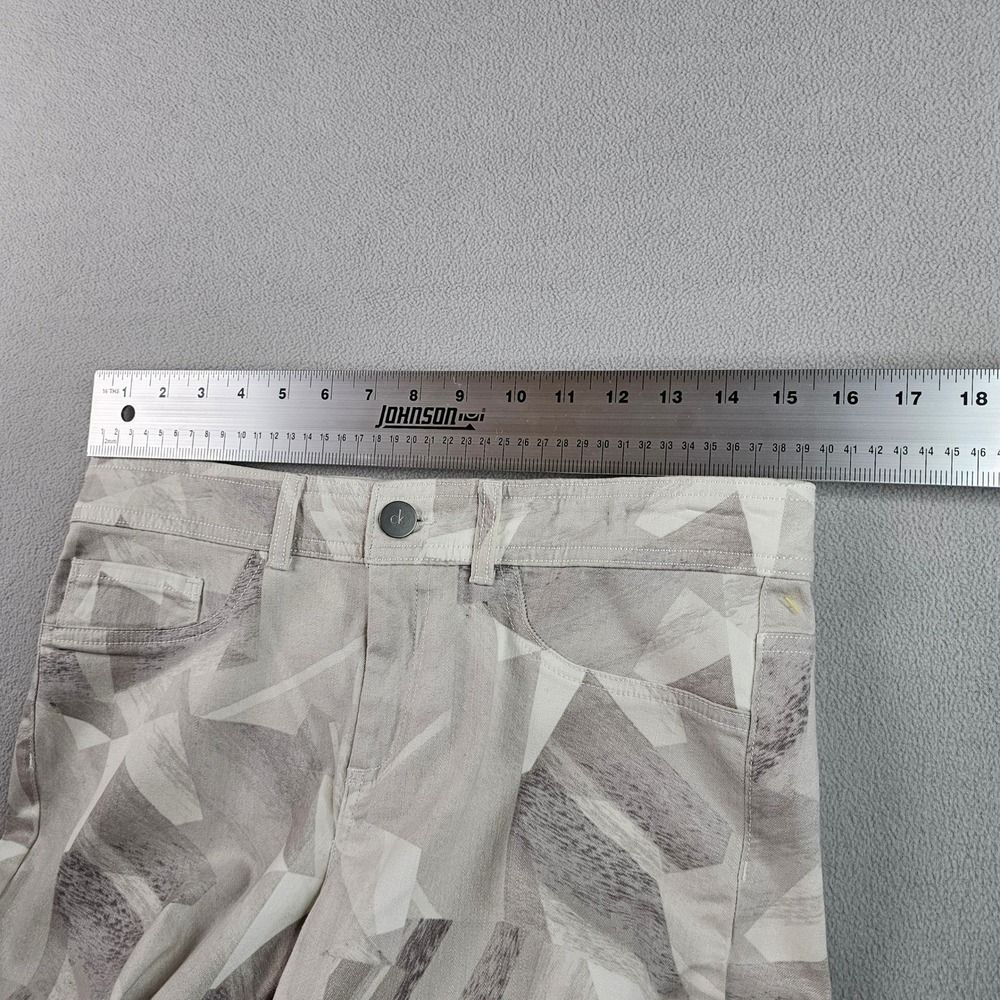 Calvin Klein Skinny Jeans Women 31W Grey Printed Zip Ankle Skinny Fit‎ Zip Fly - Picture 5 of 13